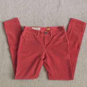 Anthropologie Pilcro Corduroy Burnt Orange Skinnie